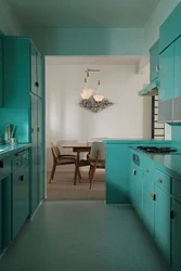 Sea ​​wave kitchen in the interior photo