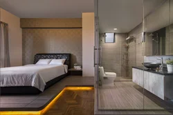 Bedroom design with bathroom