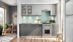 Gray kitchen units for a small kitchen photo