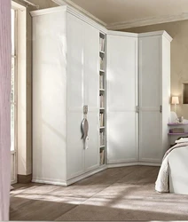 White wardrobe for bedroom photo design