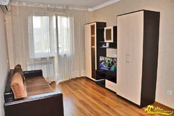 Cabinets design in a one-room apartment photo