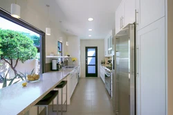 Kitchen Design With A Window Along A Long Wall