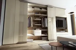Living room interior with dressing room