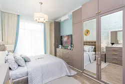 Small bedroom design window opposite the door