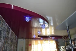 Дизайн Двухуровневого Потолка На Кухне Фото