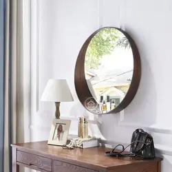 Bedroom with round mirror design