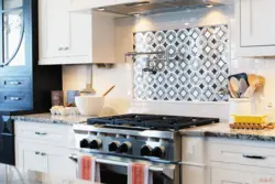 Kitchen aprons tiles real photo
