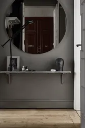 Hallway with round mirror photo