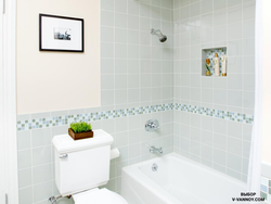 White Tiles In The Bathroom In Khrushchev Photo