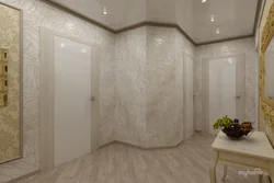 Wallpaper Like Plaster In The Interior Photo Hallway