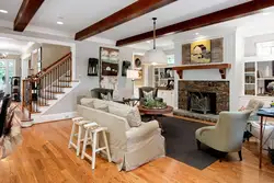 Country house living room kitchen interior styles