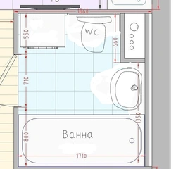 Ванна 2 на 2 планіроўка ўнутры фота