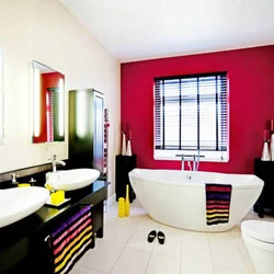 Colored bathroom interior