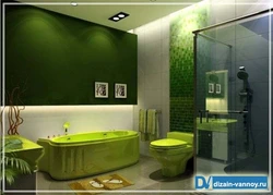 Colored bathroom interior