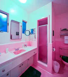 Colored bathroom interior