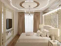Bedroom ceiling in classic style photo