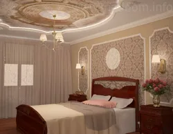 Потолок спальни в классическом стиле фото