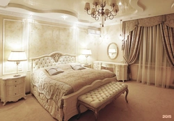 Bedroom ceiling in classic style photo