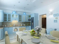 Blue Ceiling Kitchen Design