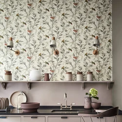 Fashionable wallpaper for the kitchen photo