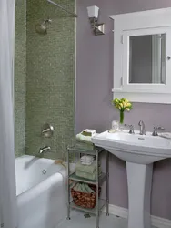 Bath design with painted tiles