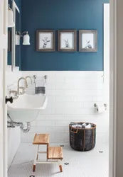 Bath design with painted tiles
