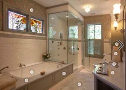 Bathroom design with a 10 sq.m window