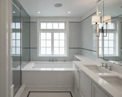 Bathroom design with a 10 sq.m window