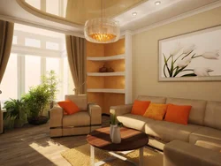 Living room with ledge photo