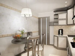 Panel evində bir mənzildə kiçik bir mətbəxin dizaynı
