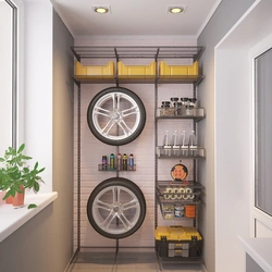 Storage ideas on the balcony or loggia photo