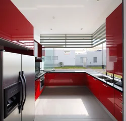 Kitchen renovation design red