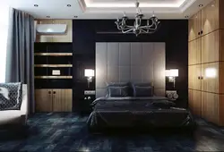 Интерьер спальни если она темная