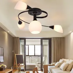 Chandelier for low kitchen photo