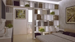 Partitions for zoning space in an apartment photo