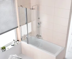 Ванна со шторкой из стекла фото