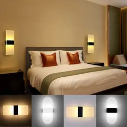 Wall Sconce In The Bedroom Above The Bed Photo