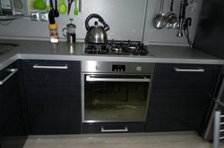 Kitchen design with hob and oven