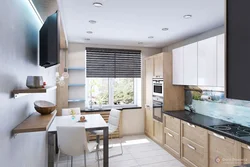 Photo of a kitchen in a three-room apartment in a panel house