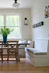 Bench in the kitchen in the interior