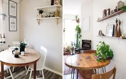 Shelves above the kitchen table photo dining