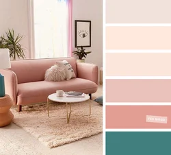 What colors does pink go with in a bedroom interior?
