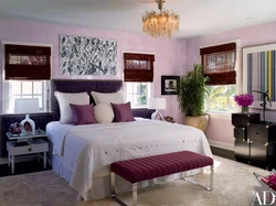 What colors does pink go with in a bedroom interior?