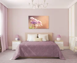 What colors does pink go with in a bedroom interior?
