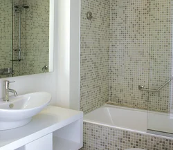 Tile wall design for small bathroom