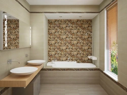 Tile wall design for small bathroom