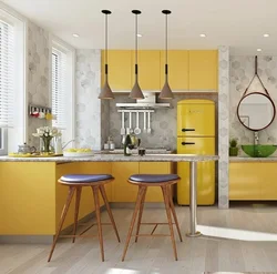 Kitchens in yellow tone photo