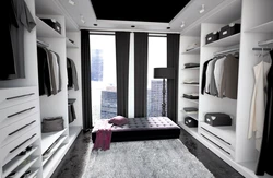 Dressing room design in white