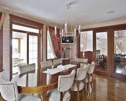Kitchen living room with terrace design