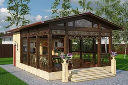Photo of a closed summer kitchen